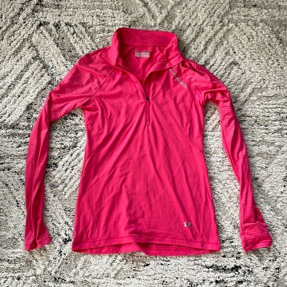 Pink Under Armour Heat Gear Track Jacket Zip Up - Picture 1 of 7